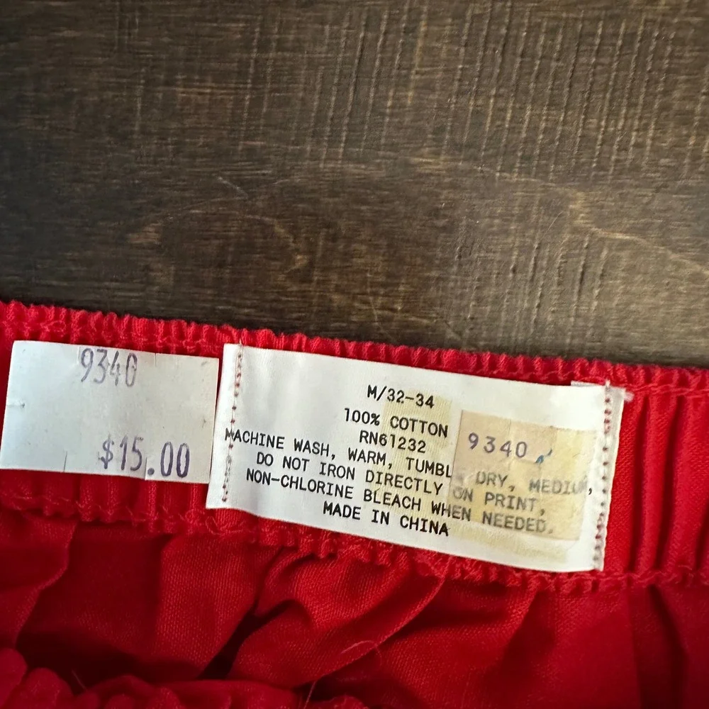 Vintage 1991 Dear Johns Mens Red Dear Santa I Want It All Novelty Boxers Medium